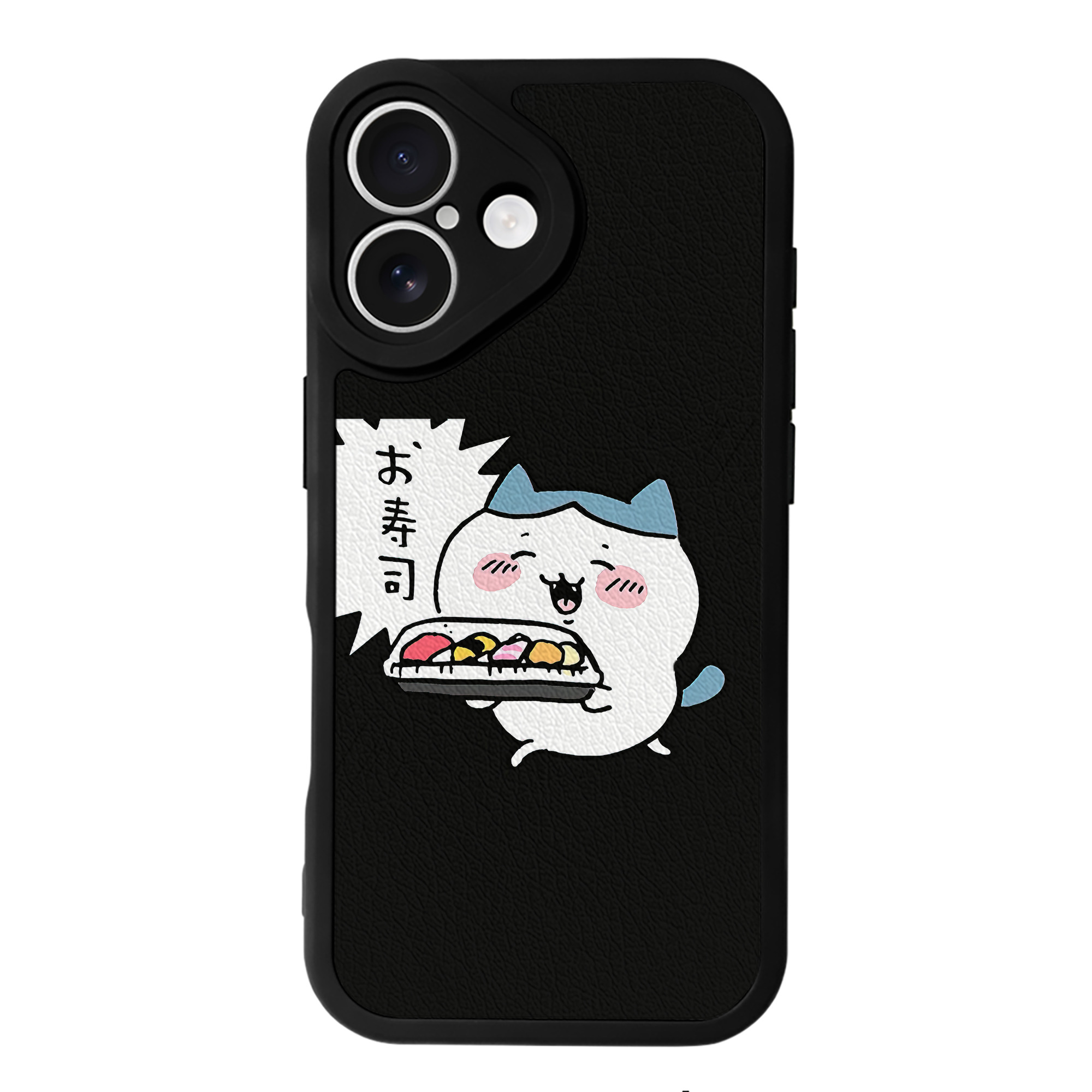 （画像用） ちいかわ ハチワレ Chii-kawa hachiware 【iPhone 16シリーズ対応】シリコンスマホケース（レザー調） 材質：シリコン
